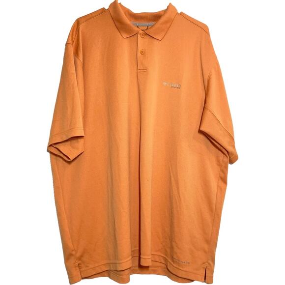 Columbia Omni-Shade Polo Trout Fish Shirt Short Sleeve Collared Orange 2XL - Picture 1 of 6